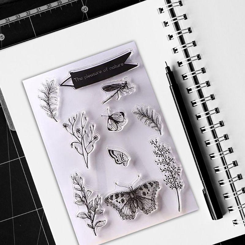 Butterfly Silicone Clear Seal Stamp DIY Scrapbooking Embossing Photo ...