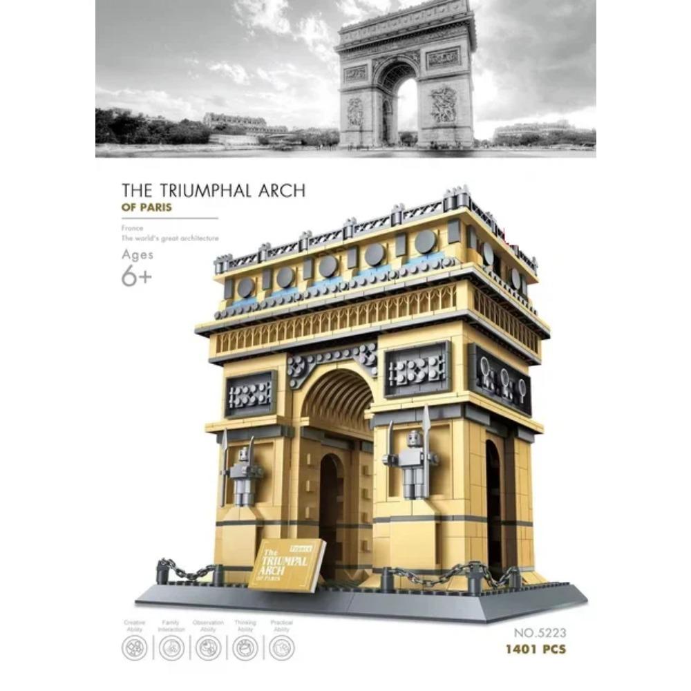 MOC World Famous Architecture Edifice Opera House Building Blocks Villa Savoye Bridge Tower Toy Children Birthday Christmas Gift