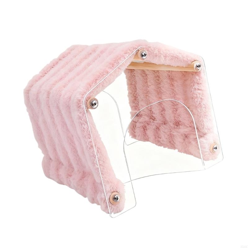 Hamster Furry Shelter Toy Rodents Molar Soft Bed Habitat for Hamster Mouse HX6C