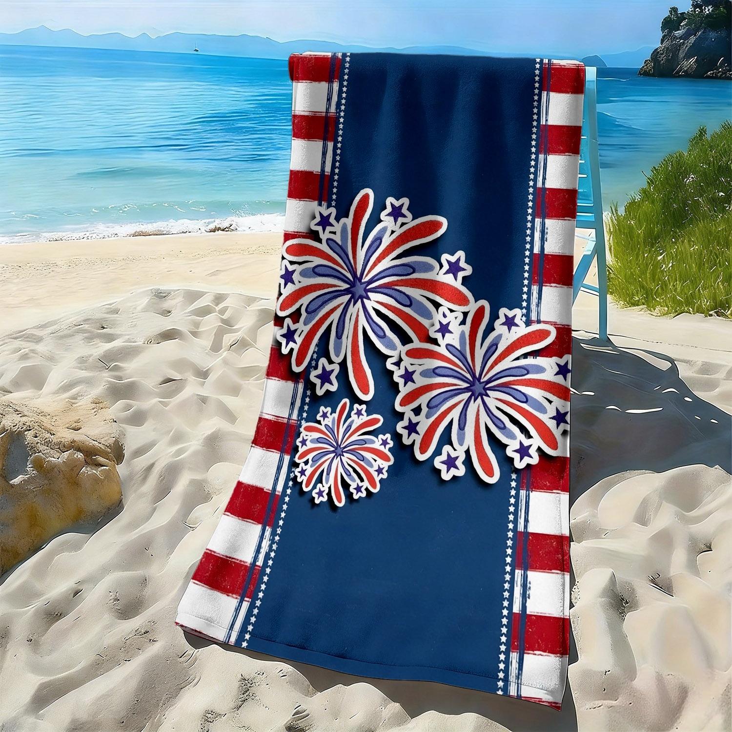 

Independence Day splendid design polyester microfiber beach towel is highly absorbent, suitable for swimming and beach outings W40*H60(CM)