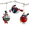 Cartoon Xmas Tree Hanging Pendant Snowman Double-sided Xmas Tree Embellishment Christmas Gift Retro Metal Christmas Decorations