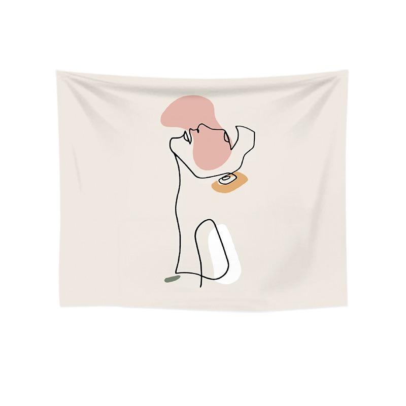 Einfacher Wandteppich mit Morandi-Farbmuster, Heimwanddekoration, Wandteppich für Schlafzimmer, Wohnzimmer