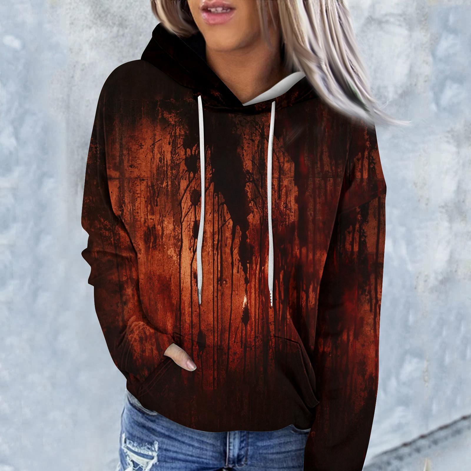 Женская модная повседневная блузка с круглым вырезом и коротким рукавом с принтом M — фото 10