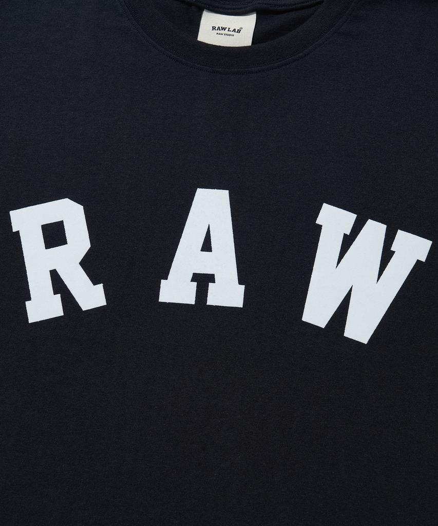 RAW LAB Raw Signature Flocked Short Sleeve Tee (Navy)