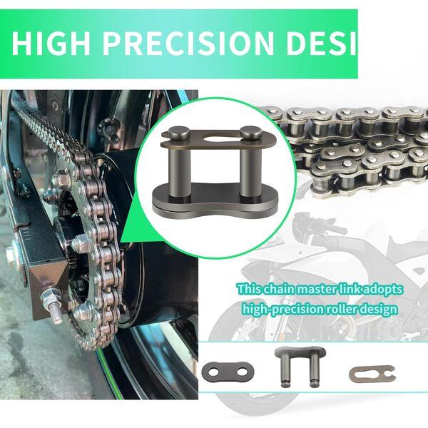 4 Pieces 420 Master Link Connector, Suitable Motorcycle Chains Bicycle Chains, Universal Chain for Mountain Bikes, Bicycles, and Motorcycles
