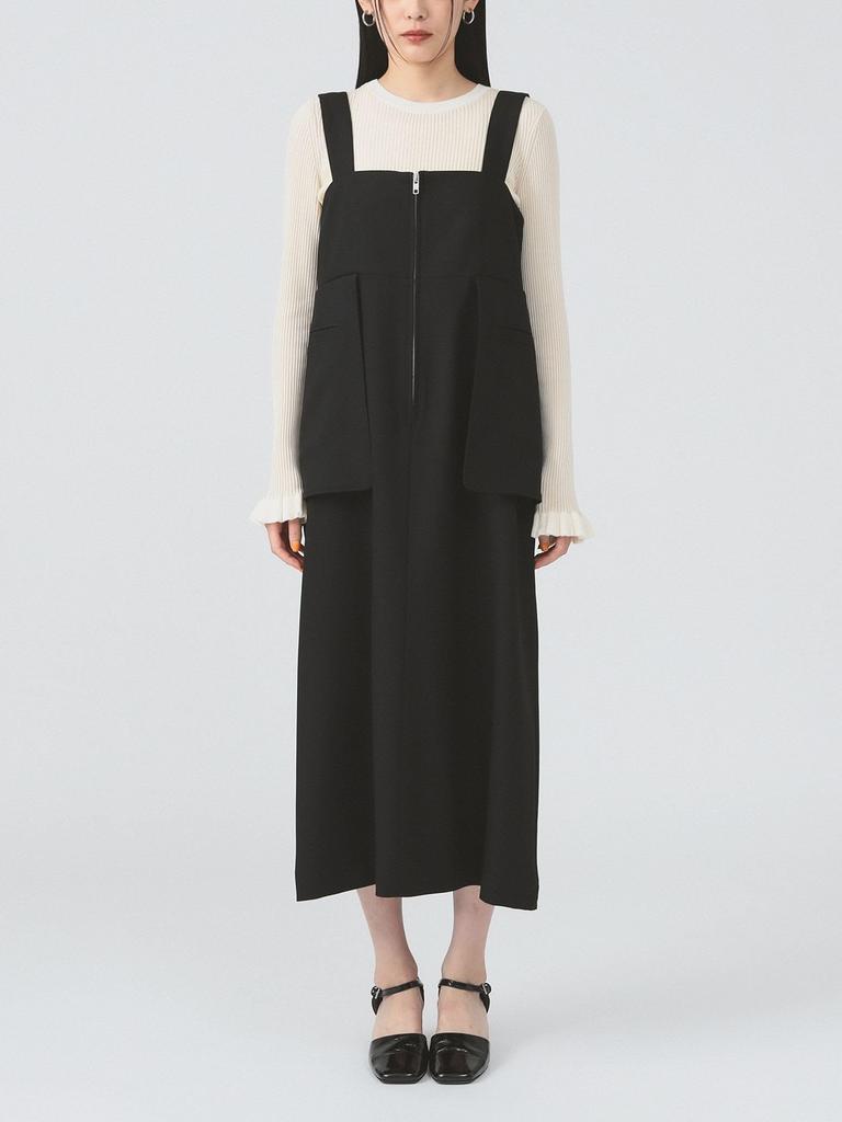 One Piece Out Pocket Dress BLACK 0 [Raybeams] Salopée Women's
