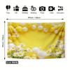 Helle gelbe und weiße Ballon-Gänseblümchen-Kulisse Florales Thema Fotografie Hintergrundtuch