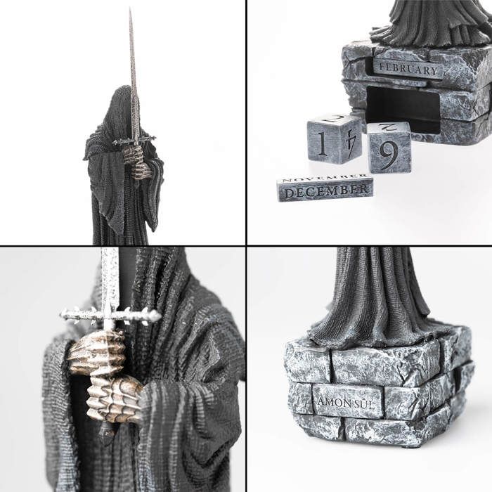 Calendrier - le seigneur des anneaux - 3d - résine peinte à la main - mixte - 8,6 x 23 x 8,5 cm