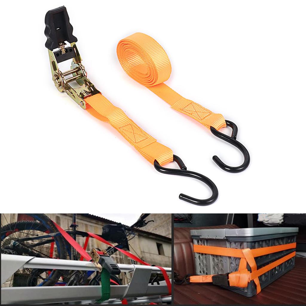 Heavy Duty Ratchet Straps Suitable For Secure Cargo Fastening And Easy Operation Camping Gear Outdoor Home Applications