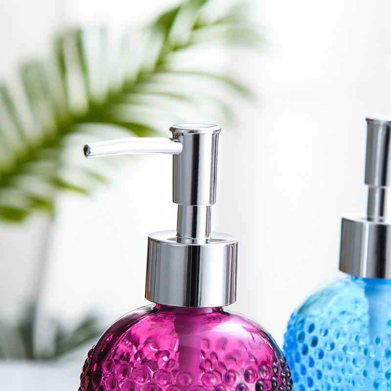 Nordic Luxury Glass Dispenser for Lotion, Soap, or Shampoo