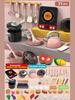 Kids Kitchen Toys Set 92/69/59 PCS Play Kitchen Accessories Kit with Play Pots Pretend Food Cooking Toy Toddler Girls Boy