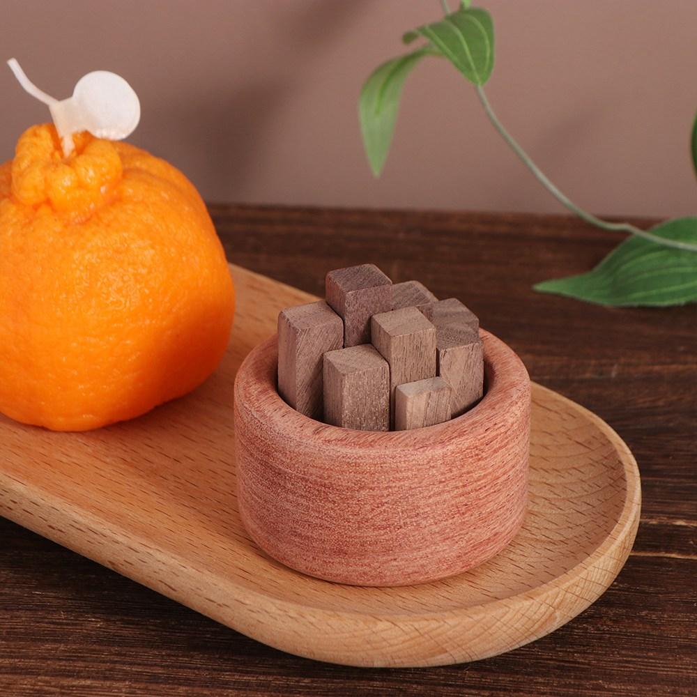 Eco-Friendly Wood Art Fireless Aromatherapy Round Wooden Aromatherapy  Home Decoration