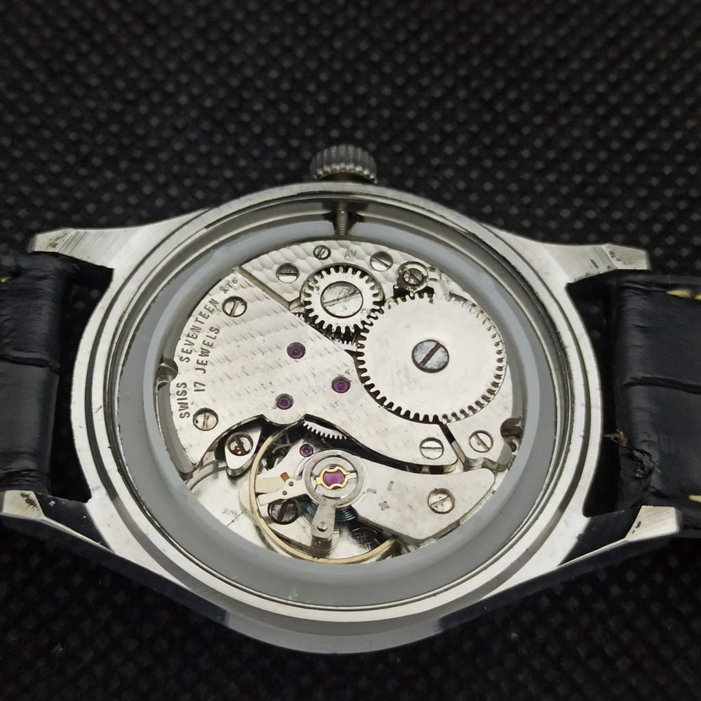 VINTAGE ORIS AUFZUG SCHWEIZER HERREN REFURBIERTES ARMBAND SCHWARZE UHR 558a-a296510-1