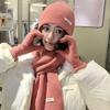 Solid Color Hat Scarf Gloves Set Warm Winter Beanie Hat Neck Warmer Thermal Knit Cap  Hiking
