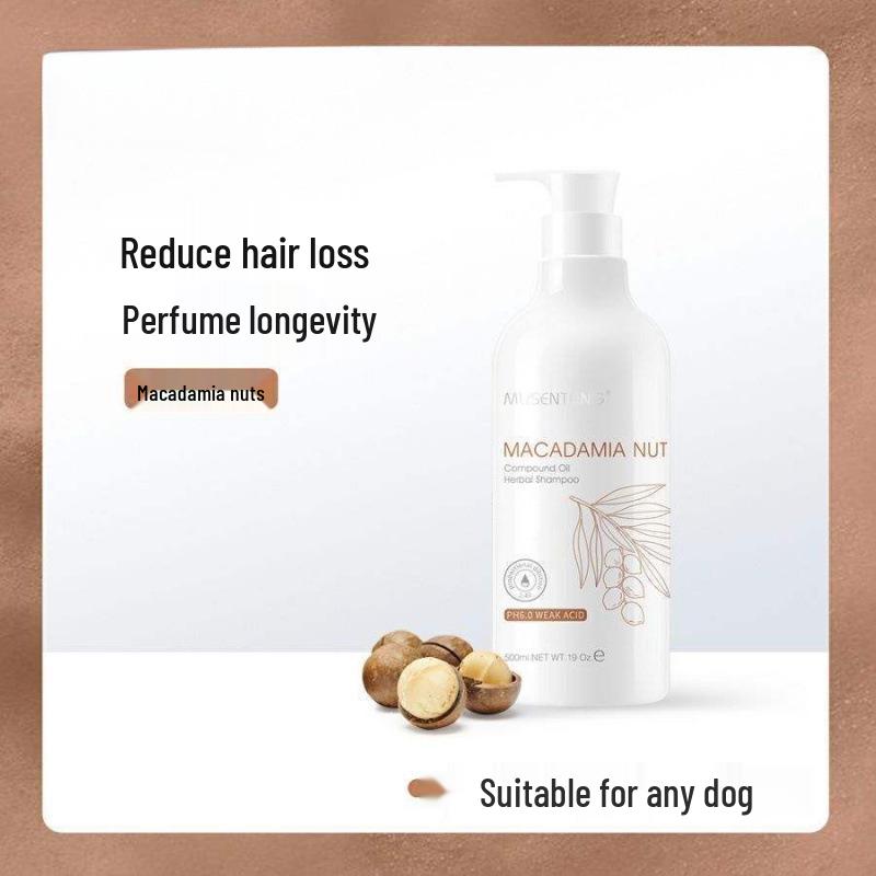 

Muxintang Macadamia Nut Pet Shampoo for Dogs & Cats - Long-lasting Fragrance, Large Bottle