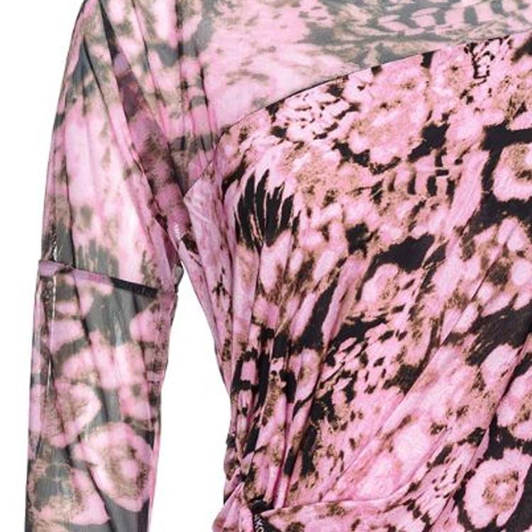 PINKO Printed Plain Knit Mini Long Sleeve Dress Women dresses Rose-Pink 103257A1O5-UY6
