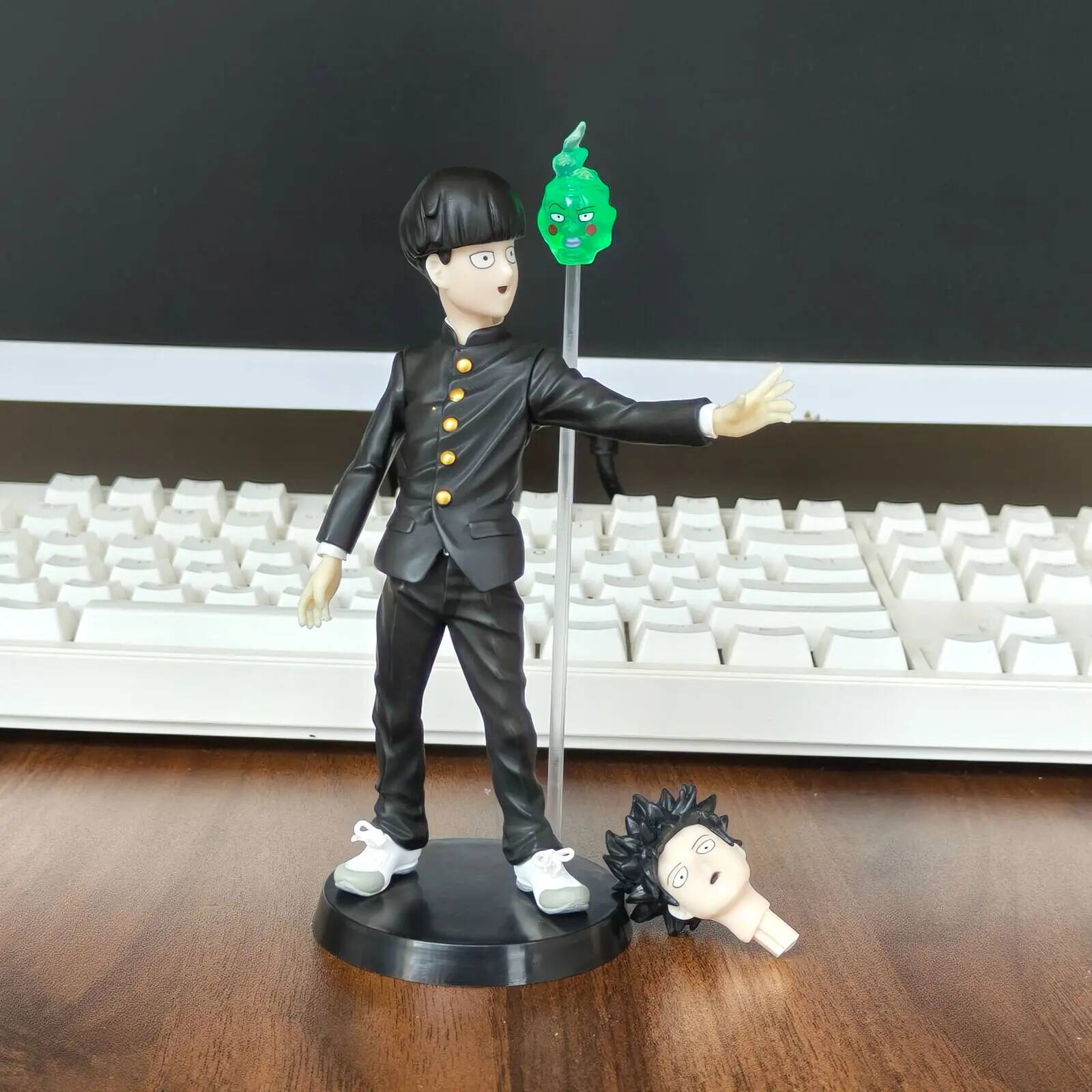 

18CM Mob Psycho 100 Mob Reigen Arataka Shiseo Kaseyama Action Figure Figures Statue Anime Collection Model Toys Holiday Gifts
