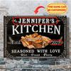 Personalized Kitchen Themed Metal Tin Sign for Home Bar Cafe Wall Decor