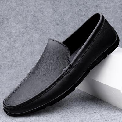 Zapatos de Cuero para Hombre Marca de Lujo Mocasines 2022 Último Diseño Italiano Zapatos de Vestir para Boda de Hombre Casuales Negros Slip On Mocasines Oficina