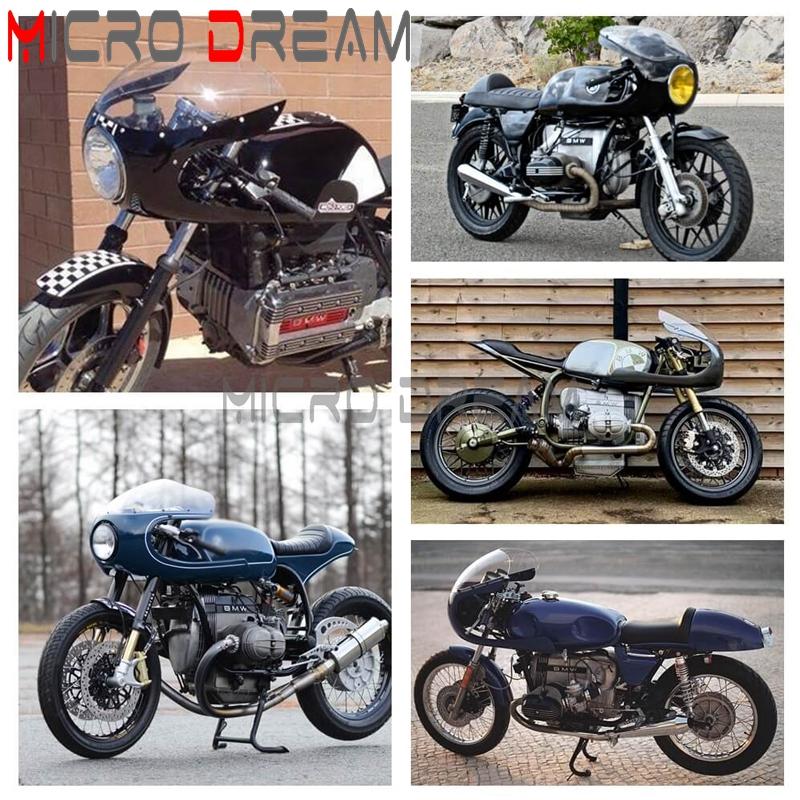 Half Fairing Style 6-1/4" Windshield Headlight Fairing Cowl For Ducati Moto Guzzi BMW Cafe Racer Bobber Scrambler Retro Cruiser
