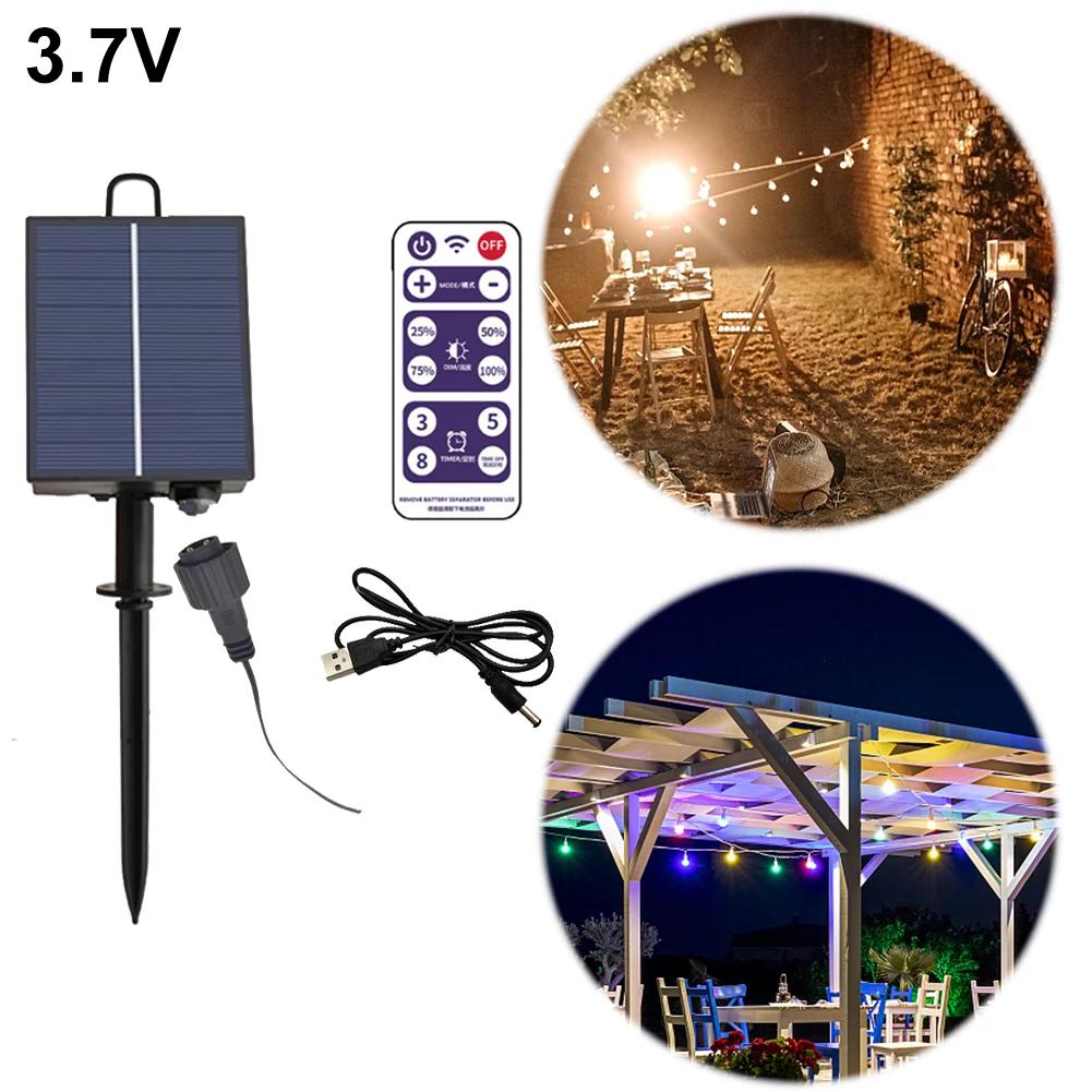 3.7V Solar Panel Controller With Remote Control 1200mAh LED Light String Control Box Lithium Battery Panel Electrical Equipment