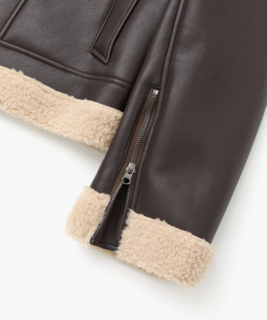 Cofwi Contour Warm Shearling Jacket Brown