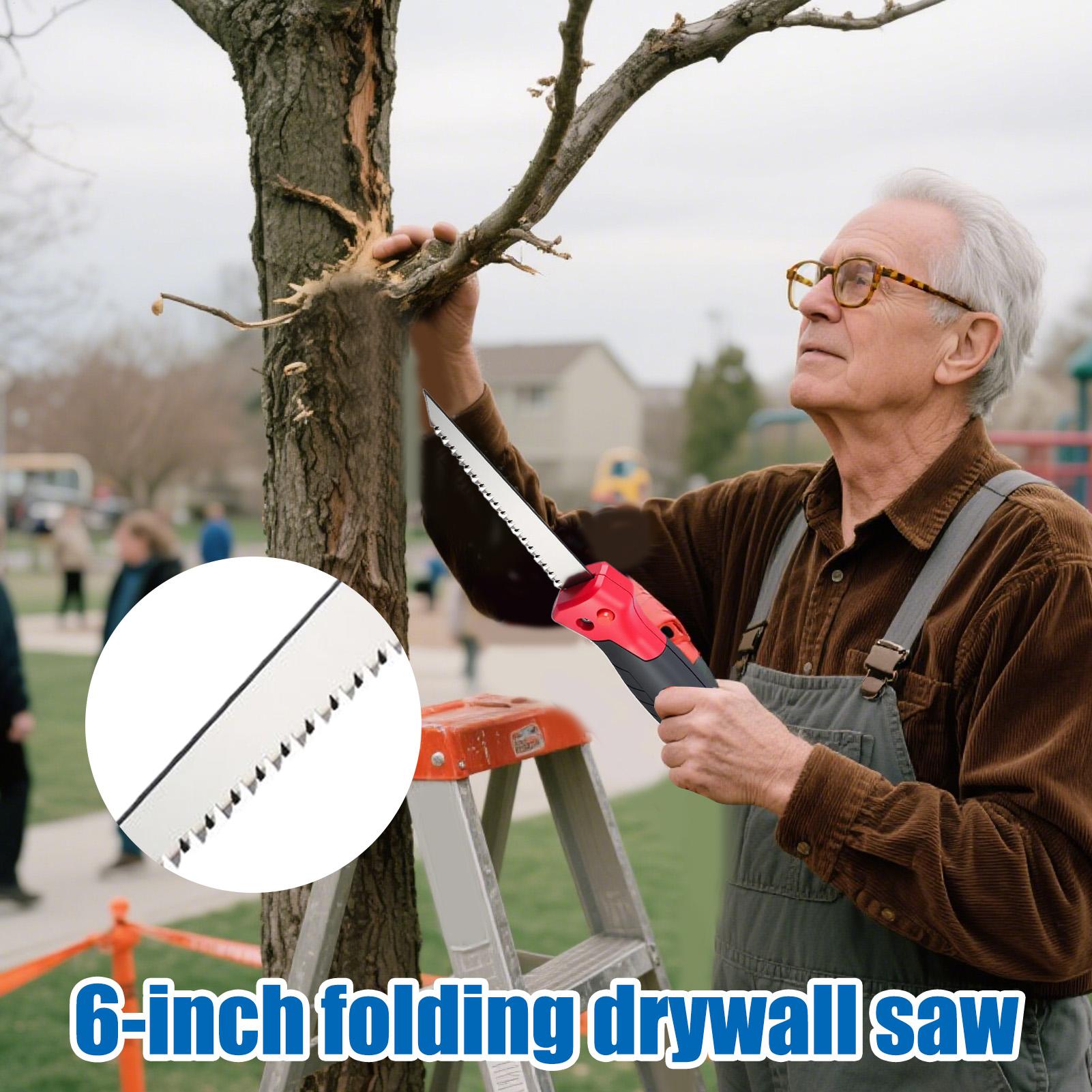 Folding Drywall Saw 6-Inch Folding Wallboard Drywall Hand Saw Small Triple Teeth Wood Handsaw For PVC Pipes Metal Plaster China Mainland
