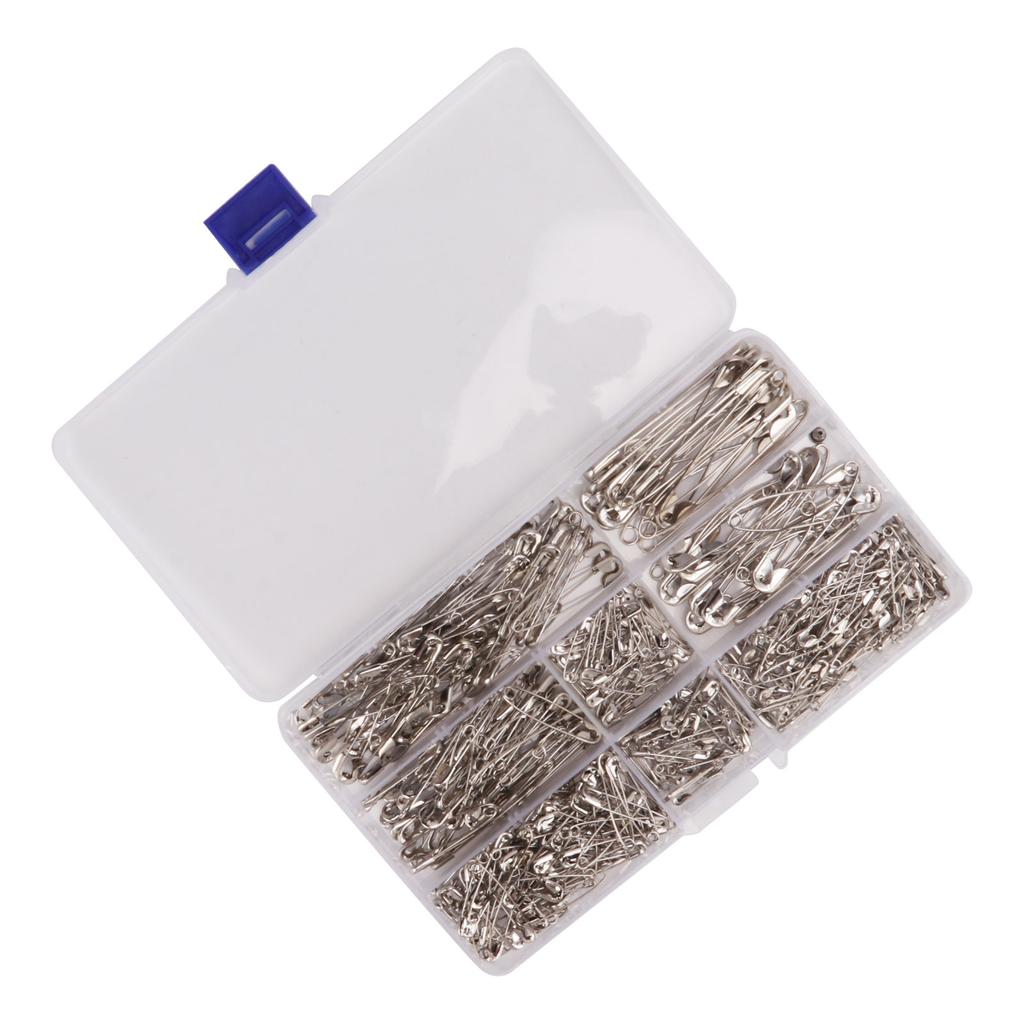 460Pcs Safety Pins 7 Sizes Iron Safe Multifunction Sturdy Reusable Safety Pins Assorted for Sewing