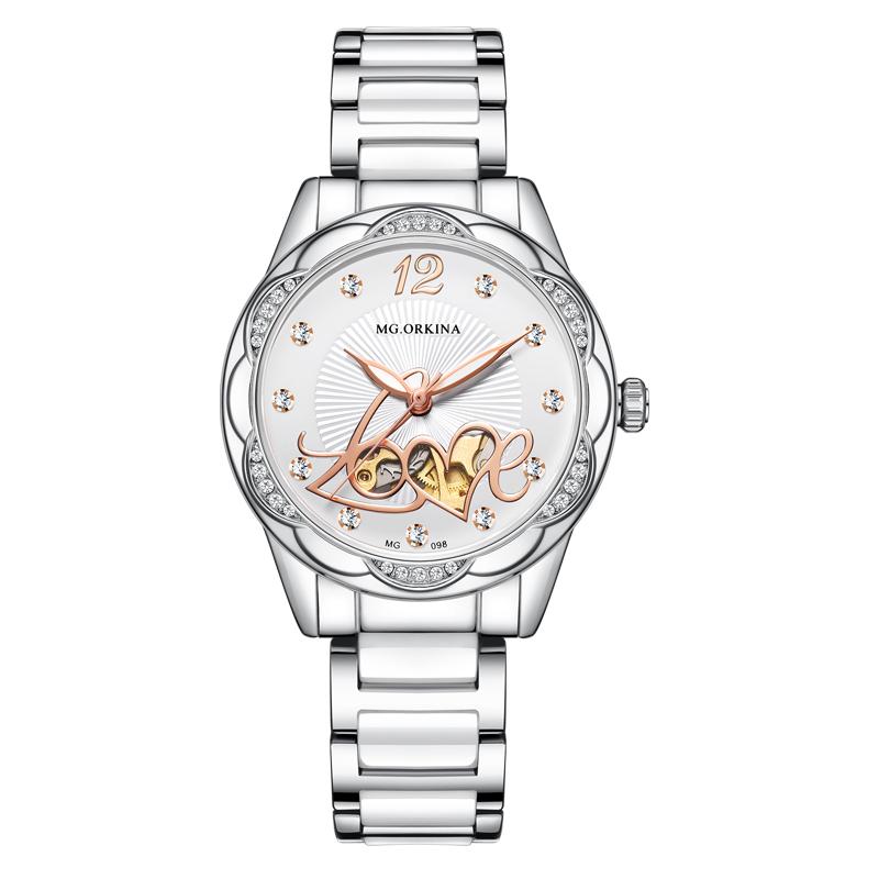 Montres pour femmes au design élégant Montres mécaniques automatiques pour femmes de luxe de marque supérieure en céramique