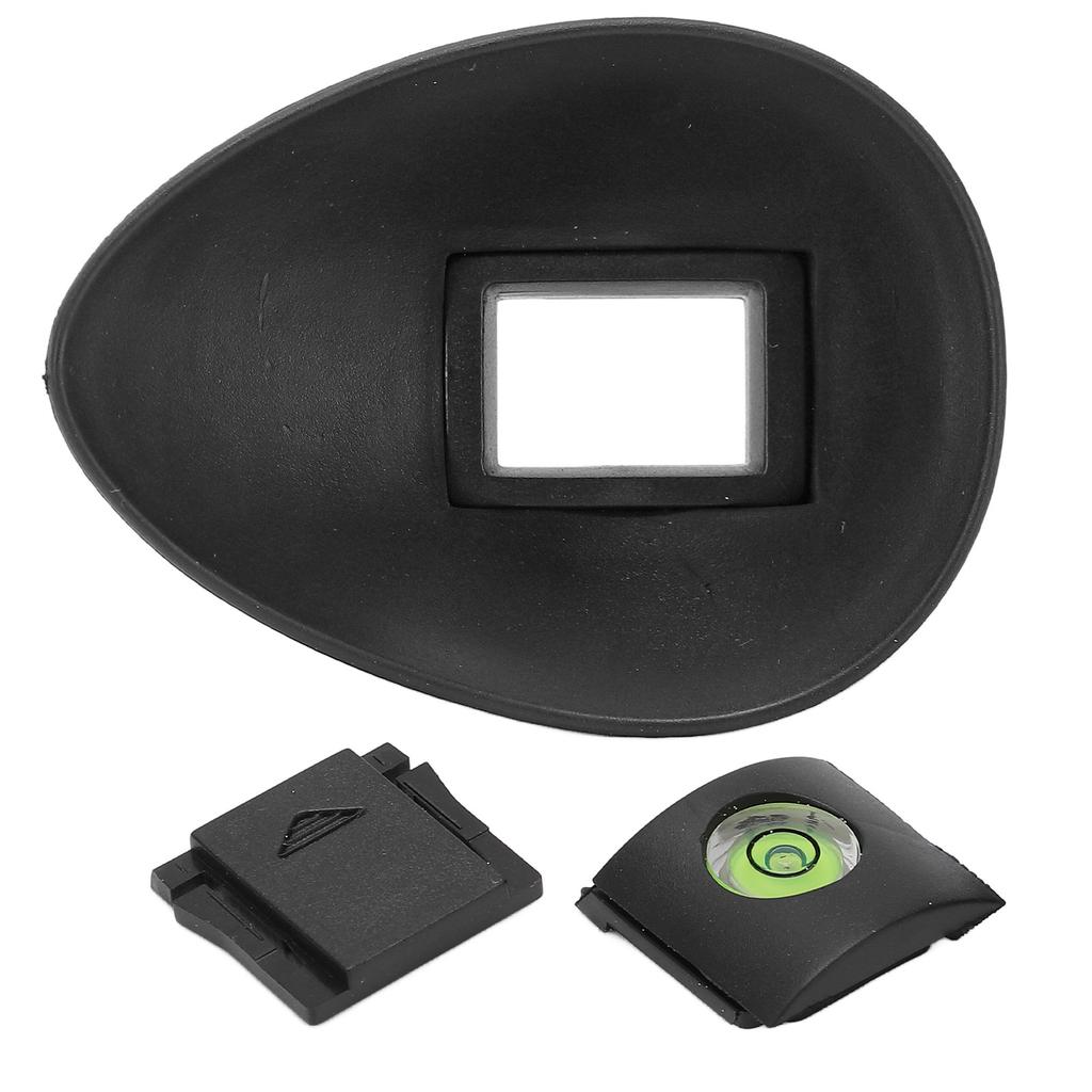 22mm Rubber Viewfinder Eyecup with Top Cold Shoe Cover Spirit Level for 5D2 5D 6D Camera