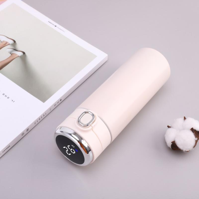Portable Intelligence Thermos Cup 420ml Vacuum Flasks Portable Stainless Steel Thermos Cup Water Bottle Travel Tea Mug Office Thermos Cup
