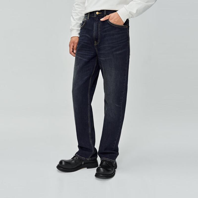 Lee Men's 753 Dark Blue Straight Fit Jeans