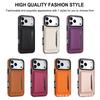 Applicable to iPhone16 mobile phone case Samsung S25 car magnetic suction bracket insert card sticker leather anti-drop protective case Google 9