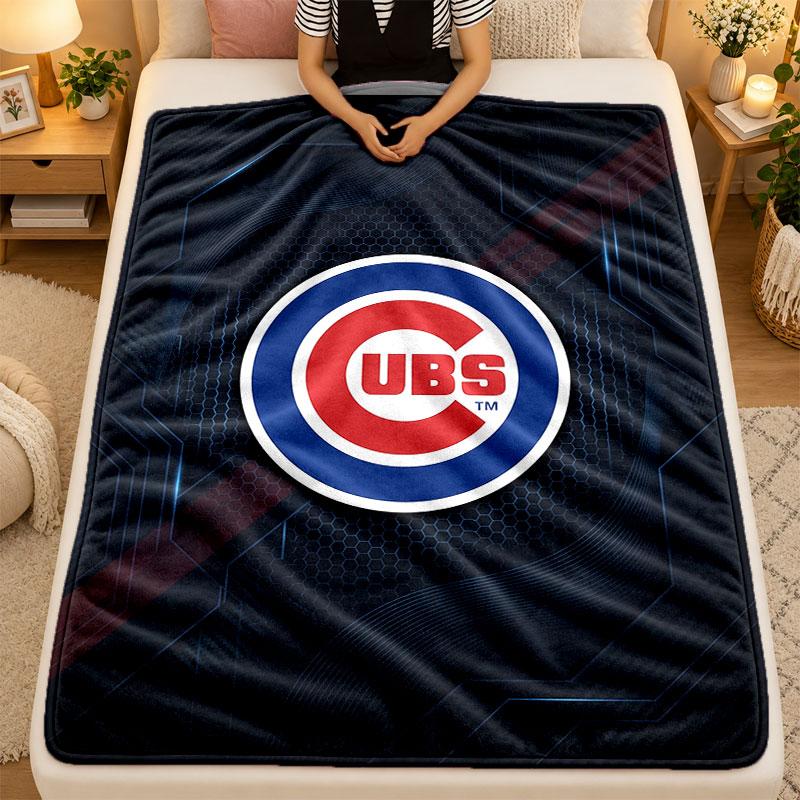 Flannel BlanketChicago Cubs Warm Soft Throw Blanket for Indoor Sofa Bed Living Room Use