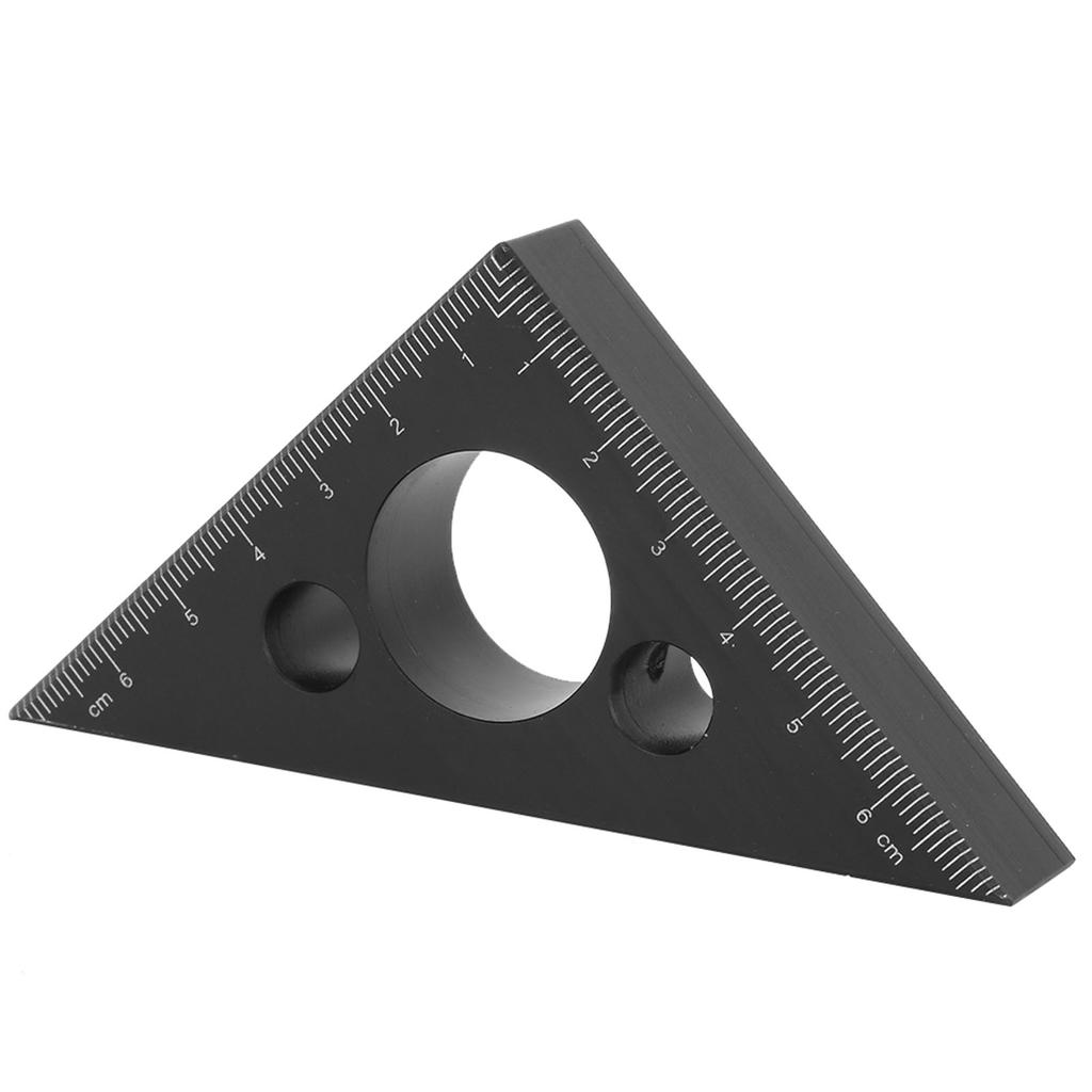 Thickened 45 Degree Aluminum Alloy Triangular Angle Ruler Woodworking Measuring Tool