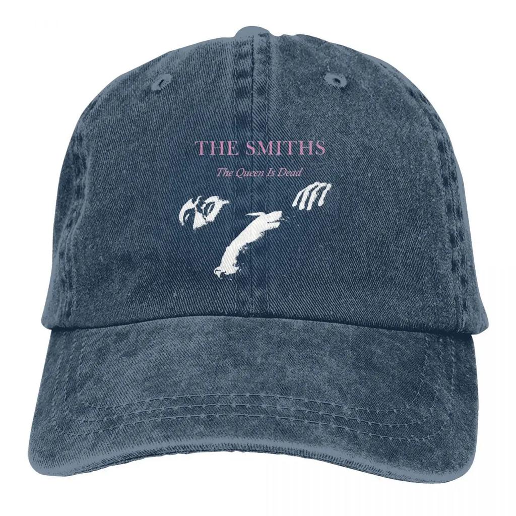 Lässig The Queen Is Dead The Smiths Band Baseballkappen Unisex Distressed Denim Kopfbedeckung Outdoor Laufen Golfhüte Kappe