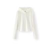 Semir Women's Short Lace Hooded Slim Fit Long Sleeve T-Shirt