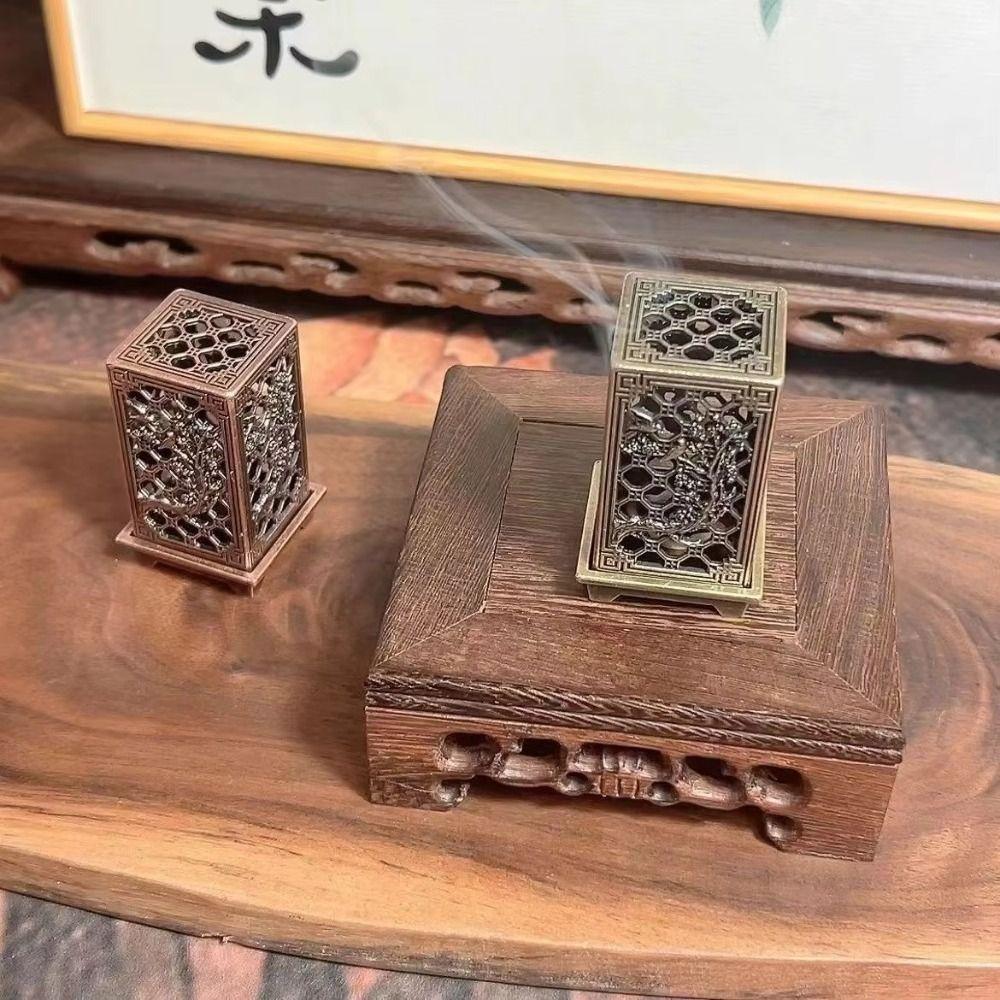 Burners Accessories Square Vertical Incense Burner New Chinese Style Indoor Aromatherapy