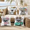 Cute Cartoon Animal Koala Pillow Case for Sofa Living Room Home Office Decor Protective Cover