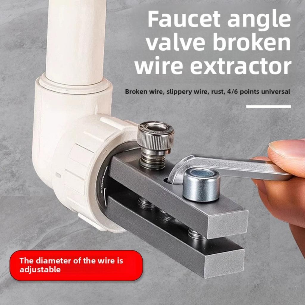 Universal Screw and Bolt Extractor Kit -1/2 "and 3/4" Thread Repair Tool with Spring-loaded Handle, Used for Home and Industrial Pipeline Maintenance