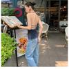Women's Casual Halter Neck Top Slim Fit Sleeveless Solid Color Basic Camisole