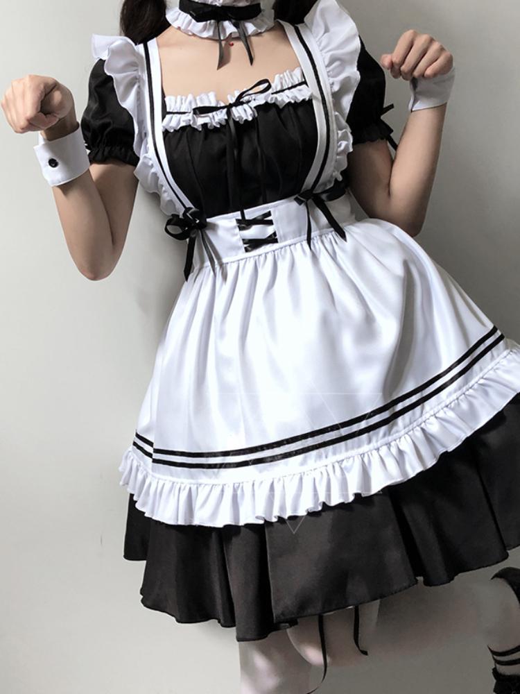 CP5XL Hot Maid Uniform Anime Lolita Women Babydoll Outfit Sexy Lingerie Female Naughty Cosplay Kawaii Erotic Role Play Apparel