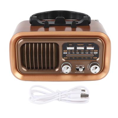 Retro radijas su Bluetooth garsiakalbiu, atminties kortele, USB atkūrimu, saulės baterija, įkraunamas