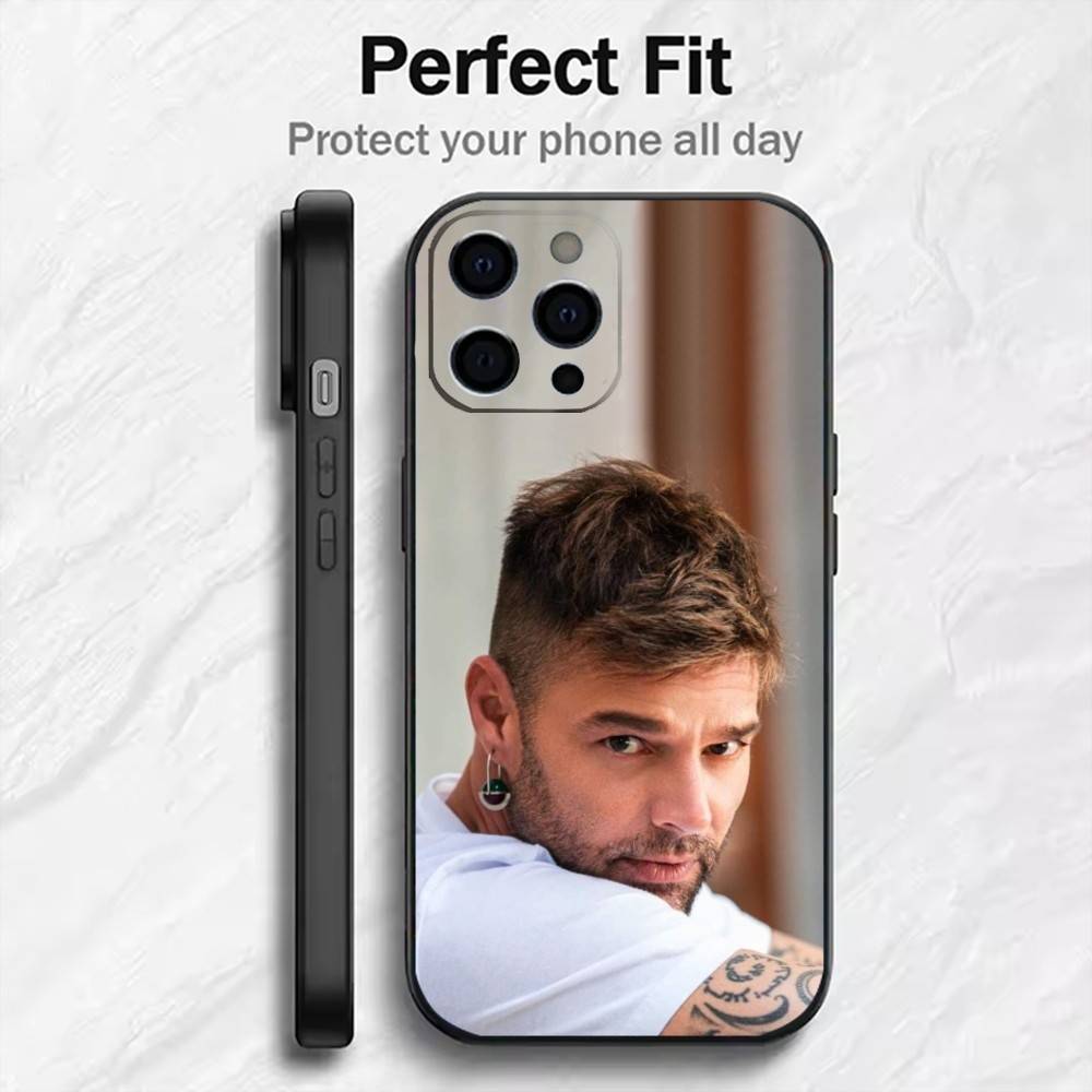 

Ricky M-Martin Printed Phone Case For iPhone17,16,15,14,13,12 Plus,Max Soft Silicone Black Cover iPhone16se4
