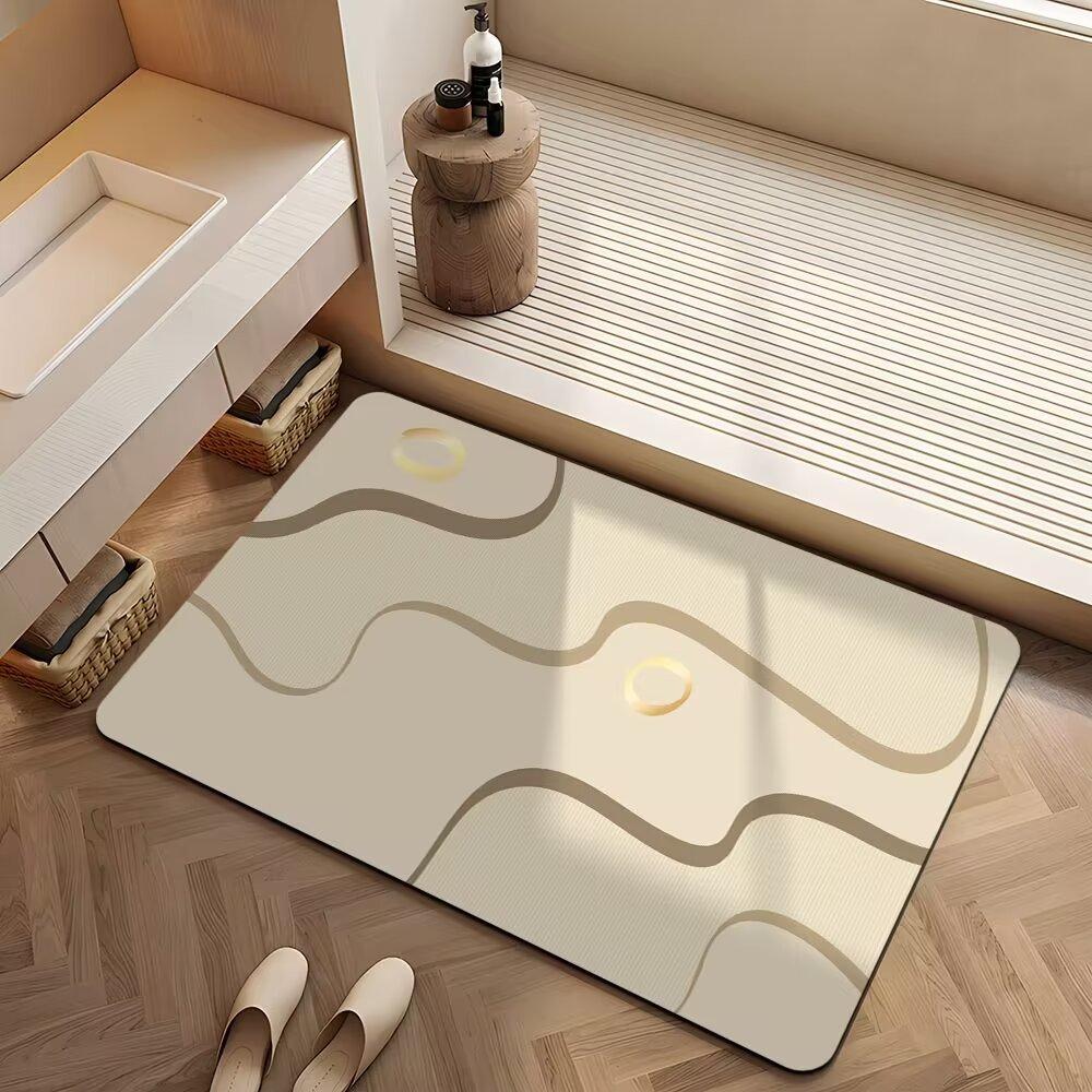Creamy Air Bathroom Floor Mat Bathroom Water Absorption Quick Drying and Anti Slip Foot Mat Diatom Mud Soft Pad Foot Mat