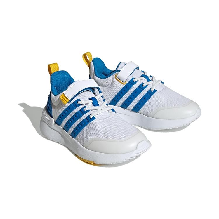(PS) adidas neo x LEGO Racer Tr21 Elastic 'White Blue' Kids' IF2888