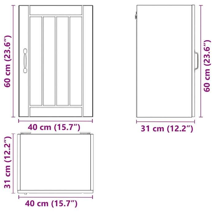 VidaXL Armoire murale de cuisine Lucca sonoma gris bois ingénierie 853793