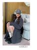 Women's Gray Petite Korean-Style Suit Jacket - Spring/Autumn 2025 Casual High-End Design