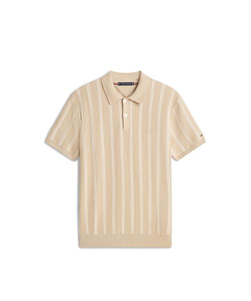 TOMMY HILFIGER Vertical Stripe Polo Sweater (T12G0Kpn200Mt1Rbt)