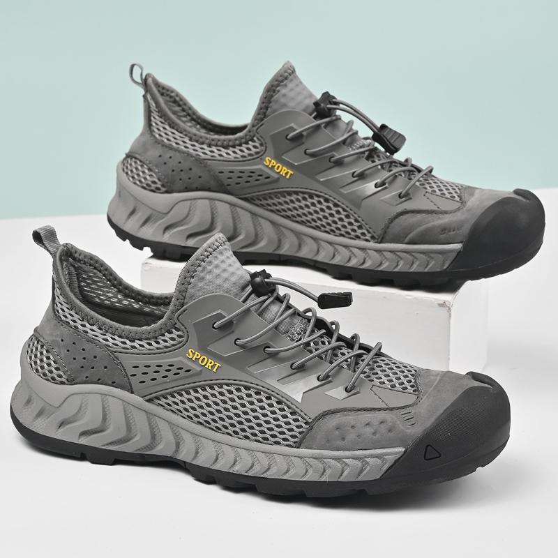Brand Men's Mesh Casual Shoes Wear-resistant Soles Breathable Oxford Shoes for Summer Outdoor Men's Hiking Shoes